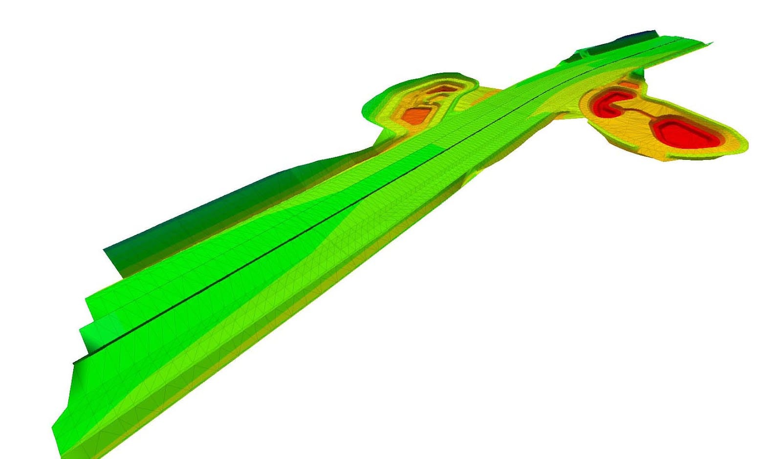 3D digital surface terrain model and machine control grading for airport heavy civil expansion